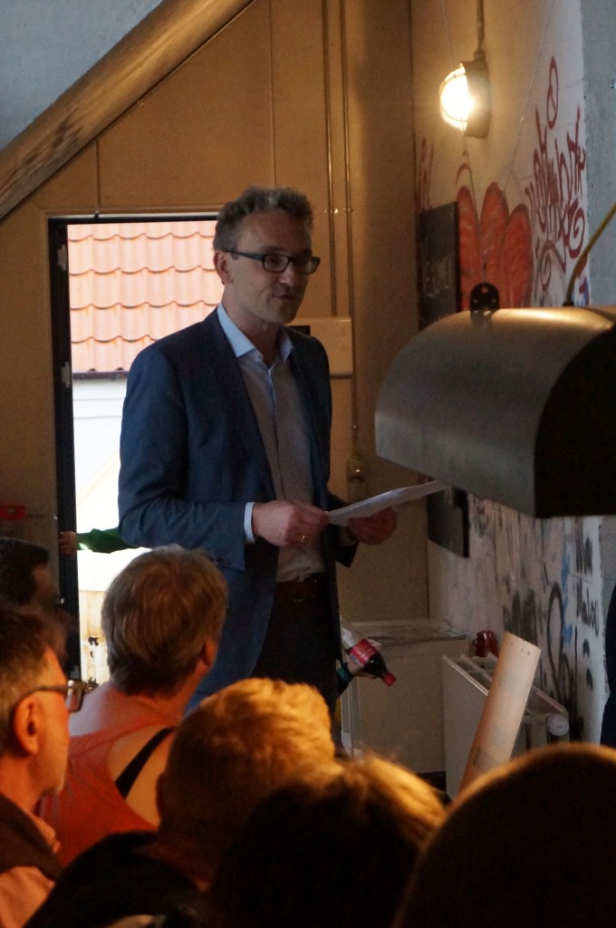 Ole Birk Olesen, MF og Liberal Alliances skatteordfører holder Grundlovstale på Rampen i Ebeltoft 2014.